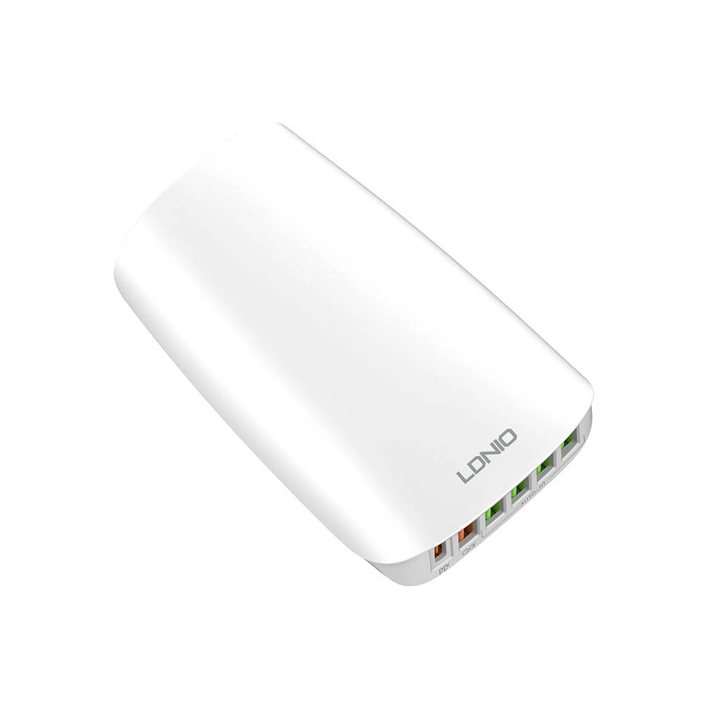 Hurtownia GSM - Ładowarka sieciowa LDNIO A6573C EU 5USB, USB-C 65W + Przewód zasilający - LDN46 - {ean13} - Hurt