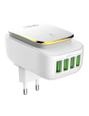 Ładowarka sieciowa LDNIO A4405 4USB, Lampa LED + kabel Lightning