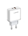 Hálózati töltő LDNIO A2526C USB, USB-C 45W + Lightning kábel