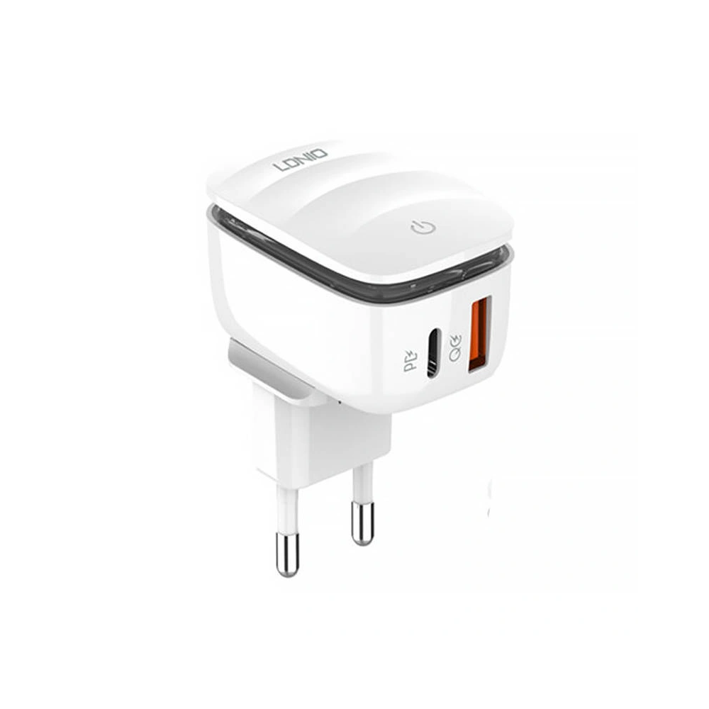 Hurtownia GSM - Netzteil LDNIO A2425C USB, USB-C mit Lampe + microUSB-Kabel - LDN54 - {ean13} - Hurt