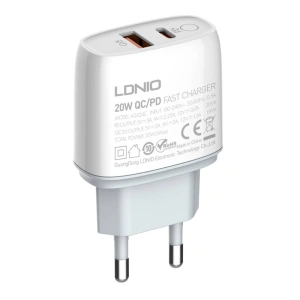Hurtownia GSM - Síťová nabíječka LDNIO A2424C USB, USB-C 20W + kabel USB-C/USB-C - LDN55 - {ean13} - Hurt