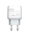 Hurtownia GSM - Hálózati töltő LDNIO A2424C USB, USB-C 20W + USB-C/USB-C kábel - LDN55 - {ean13} - Hurt