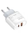 Hurtownia GSM - Hálózati töltő LDNIO A2424C USB, USB-C 20W + USB-C/USB-C kábel - LDN55 - {ean13} - Hurt