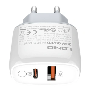 Hurtownia GSM - Síťová nabíječka LDNIO A2424C USB, USB-C 20W + kabel USB-C/USB-C - LDN55 - {ean13} - Hurt