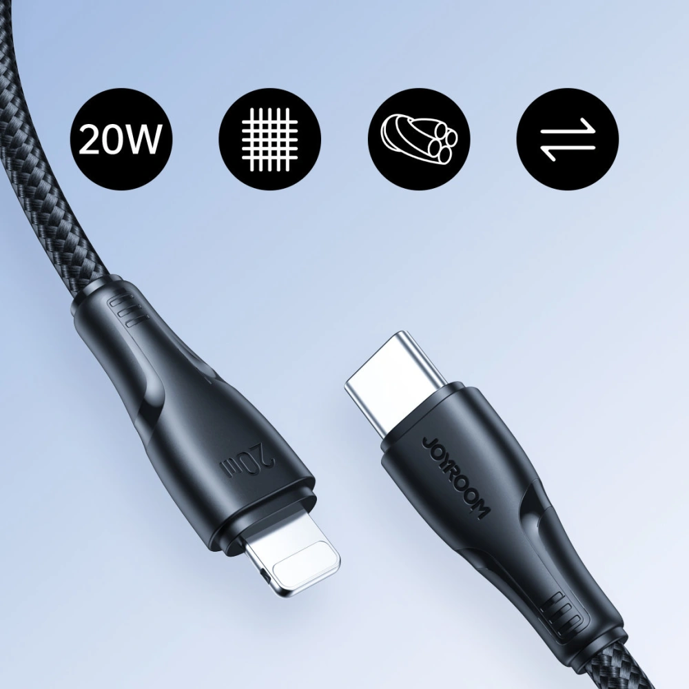 Hurtownia GSM - Kabel Joyroom Surpass Series USB-C/Lightning 20W 3m černý - JYR675 - {ean13} - Hurt