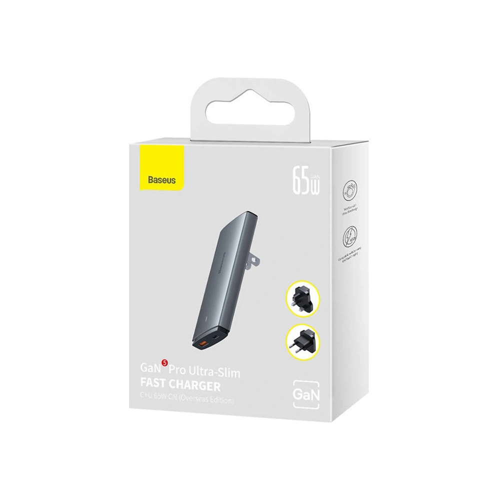 Hurtownia GSM - Hálózati töltő Baseus GaN5, 65W, USB-C, USB-A - BSU3994 - {ean13} - Hurt