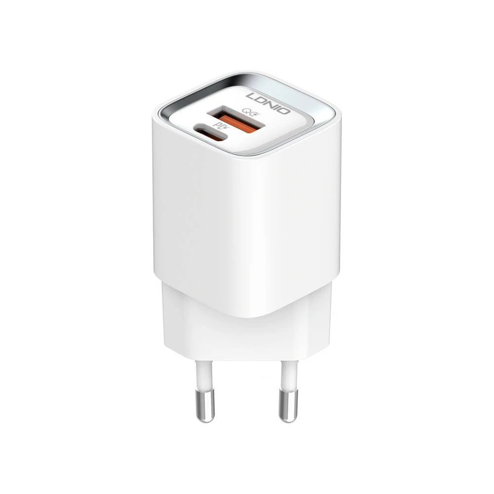 Hurtownia GSM - Hálózati töltő LDNIO A2318C USB, USB-C 20W + USB-C/USB-C kábel - LDN61 - {ean13} - Hurt