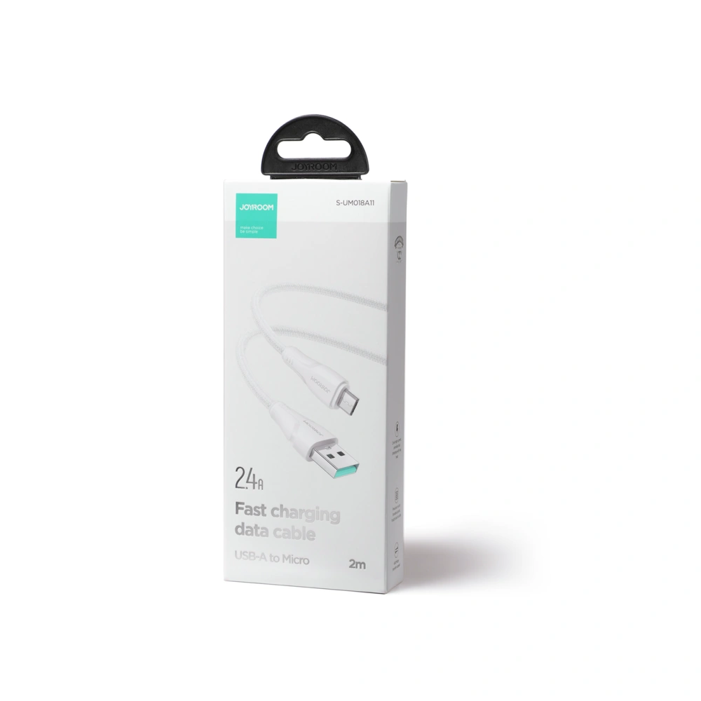 Hurtownia GSM - Kábel Joyroom Surpass Series USB-A/microUSB 2.4A 2m fehér - JYR678 - {ean13} - Hurt