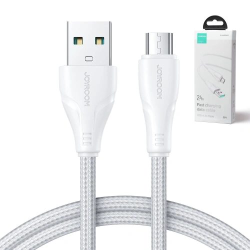 Kabel Joyroom Surpass Series USB-A/microUSB 2.4A 2m biały