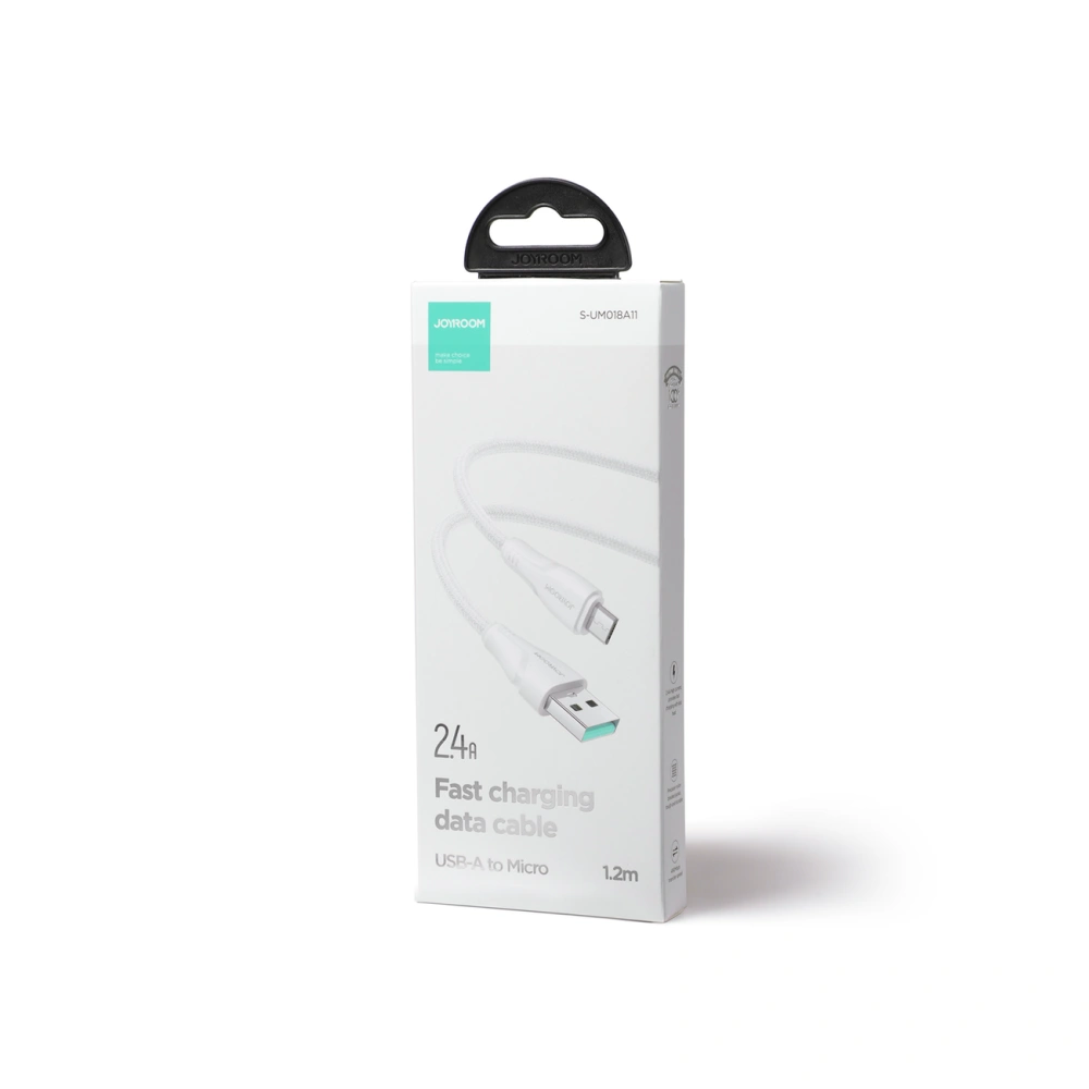 Hurtownia GSM - Kábel Joyroom Surpass Series USB-A/microUSB 2.4A 1,2 m fehér - JYR679 - {ean13} - Hurt