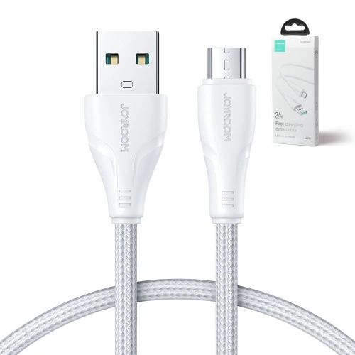 Kabel Joyroom Surpass Series USB-A/microUSB 2.4A 1,2 m biały