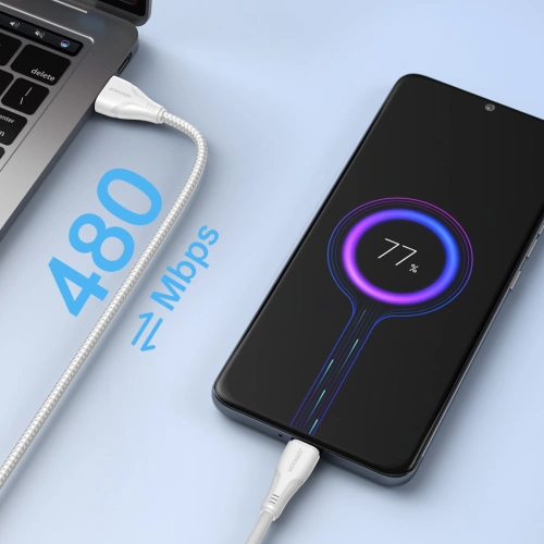 Kabel Joyroom Surpass Series USB-A/microUSB 2.4A 1,2 m biały