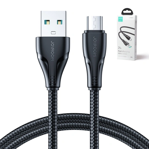Kabel Joyroom Surpass Series USB-A/microUSB 2.4A 2m czarny