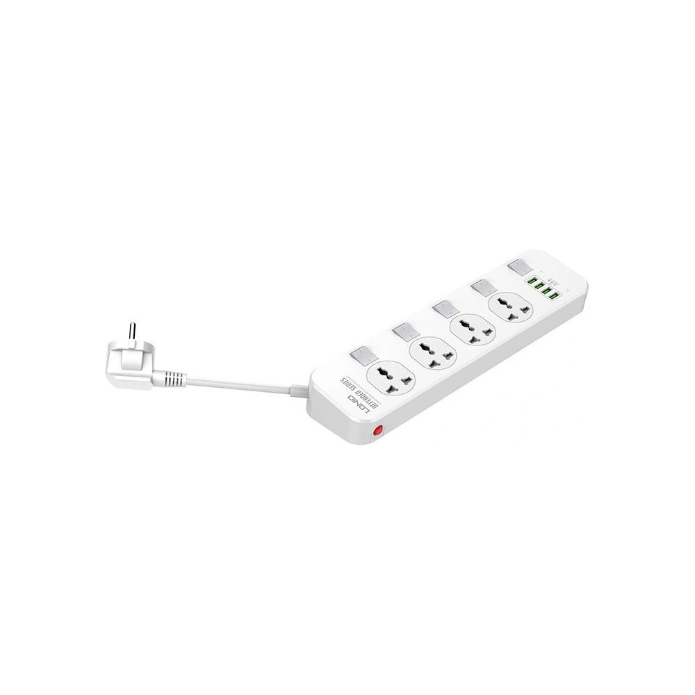 Hurtownia GSM - Listă de alimentare cu 4 prize AC, 4x USB, LDNIO SC4408, 2500W (alb) - LDN71 - {ean13} - Hurt