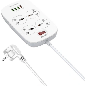 Wholesale Power strip with 4 AC outlets, 4x USB, LDNIO SC4407, 2500W (white) - LDN72 - {ean13} - Hurt