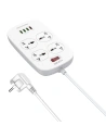 Listă de alimentare cu 4 prize AC, 4x USB, LDNIO SC4407, 2500W (alb)
