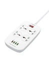 Hurtownia GSM - Listă de alimentare cu 4 prize AC, 4x USB, LDNIO SC4407, 2500W (alb) - LDN72 - {ean13} - Hurt