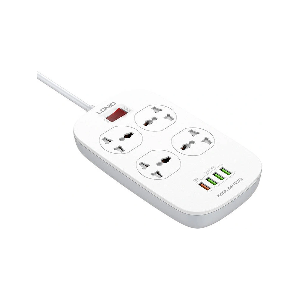 Hurtownia GSM - Listă de alimentare cu 4 prize AC, 4x USB, LDNIO SC4407, 2500W (alb) - LDN72 - {ean13} - Hurt
