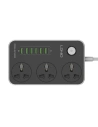 Wholesale Power strip with 3 AC outlets, 6x USB, LDNIO SC3604, 2500W (gray) - LDN73 - {ean13} - Hurt