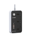 Wholesale Power strip with 3 AC outlets, 4x USB, LDNIO SC3412, 2500W (gray) - LDN74 - {ean13} - Hurt