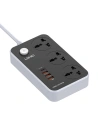 Hurtownia GSM - Napájecí lišta se 3 AC zásuvkami, 4x USB, LDNIO SC3412, 2500W (šedá) - LDN74 - {ean13} - Hurt