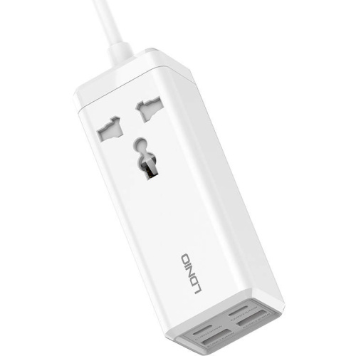 LDNIO Distributor - 6933138600030 - LDN77 - LDNIO SC1418 power strip with 1 AC outlet, 2x USB, 2x USB-C, 2500W (white) - B2B homescreen