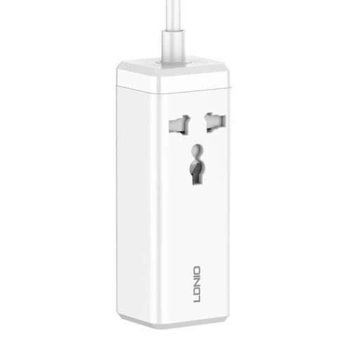 Listwa zasilająca z 1 gniazdem AC LDNIO SC1418, 2x USB, 2x USB-C, 2500W (biała)
