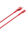 LDNIO LS661 USB-A/USB-C cable, 30W, 1m (red)