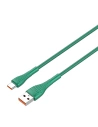 Cablul LDNIO LS671 USB-A/USB-C, 30W, 1m (verde)