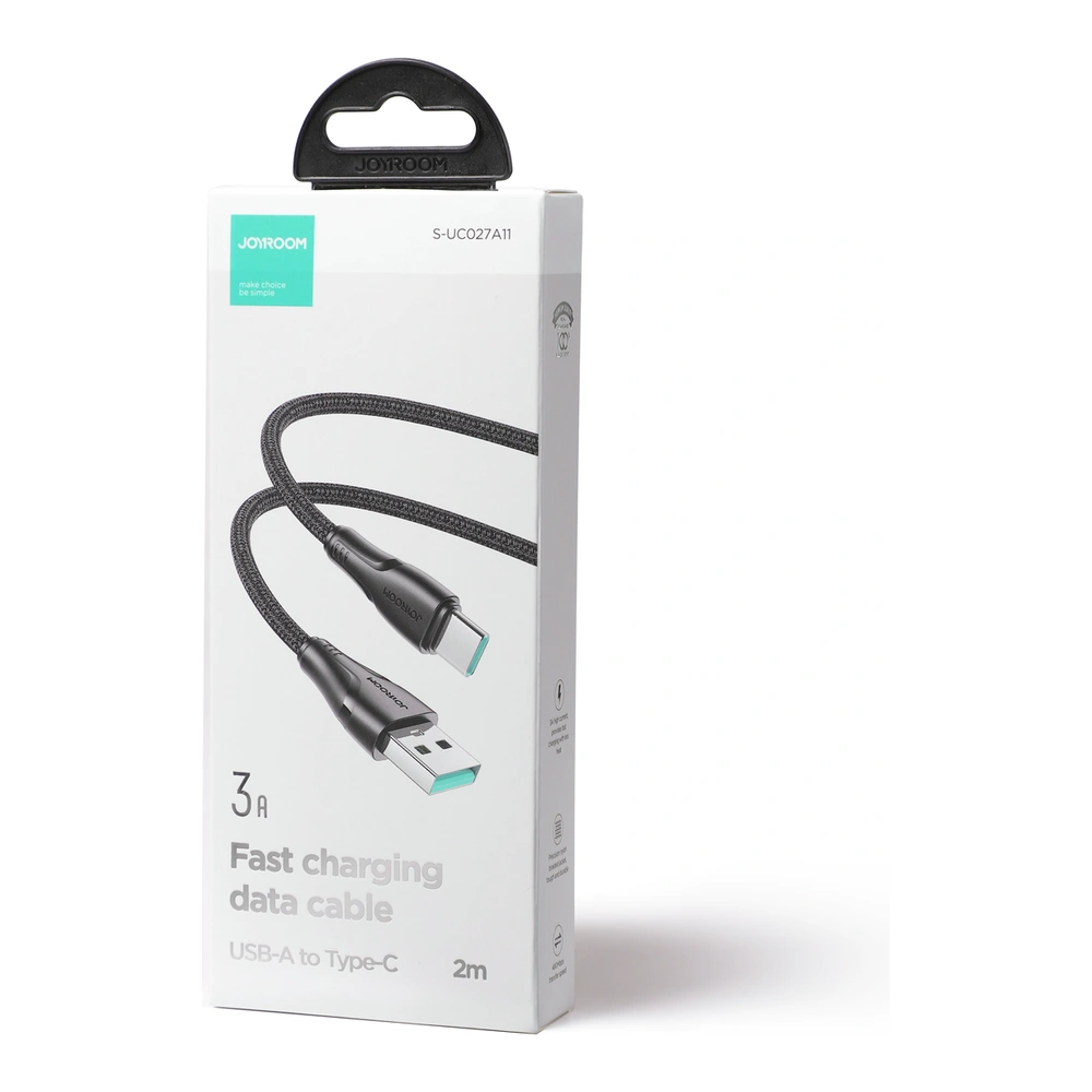 Hurtownia GSM - Cablul Joyroom Surpass Series USB-A/USB-C 3A 2m negru - JYR691 - {ean13} - Hurt