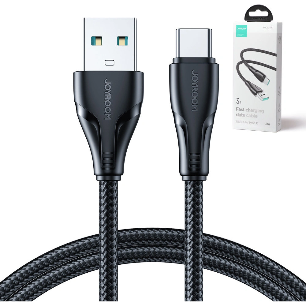 Hurtownia GSM - Cablul Joyroom Surpass Series USB-A/USB-C 3A 2m negru - JYR691 - {ean13} - Hurt