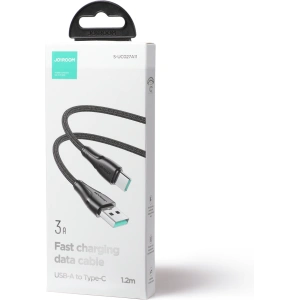 Kabel Joyroom Surpass Series USB-A/USB-C 3A 1,2 m schwarz