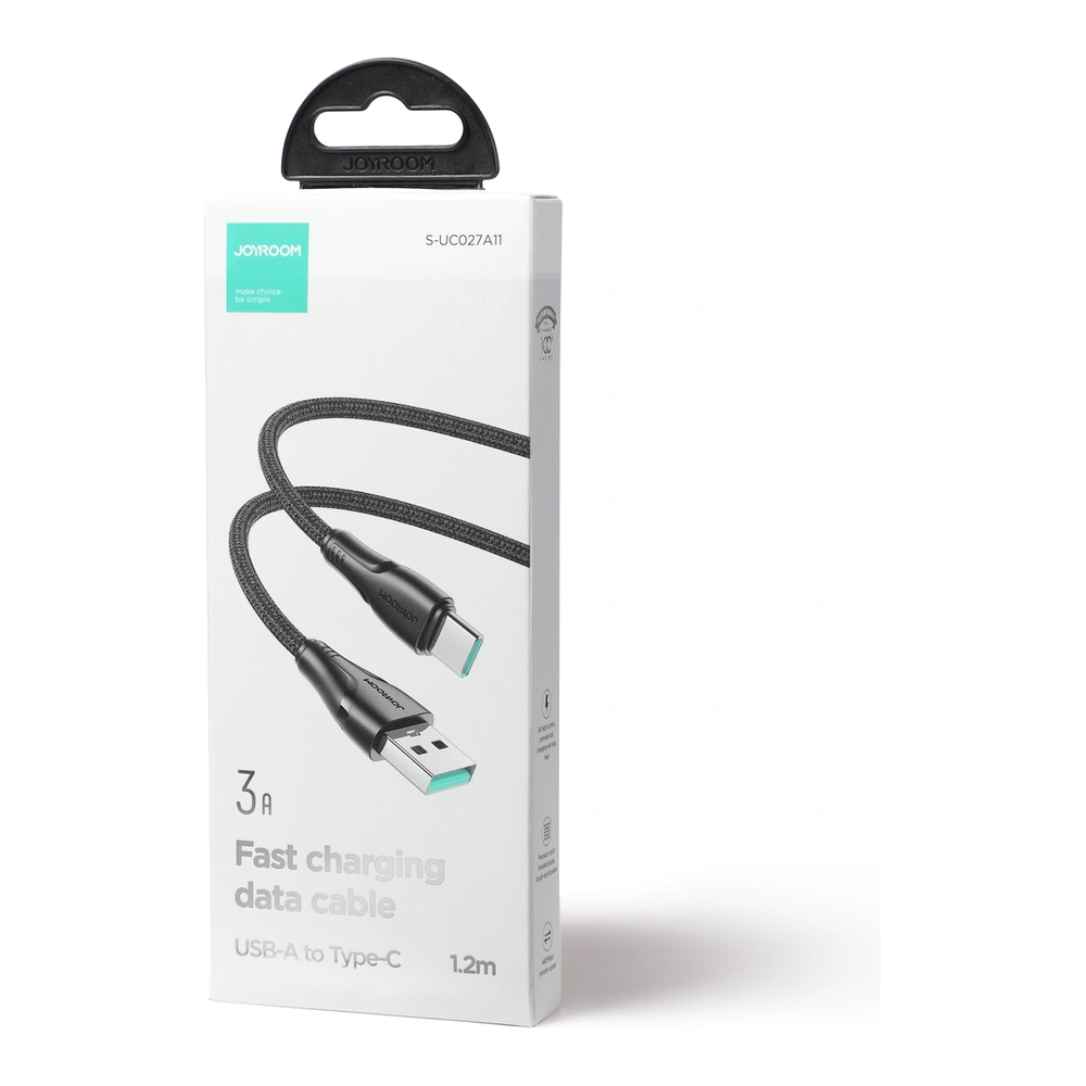 Hurtownia GSM - Cablu Joyroom Surpass Series USB-A/USB-C 3A 1,2 m negru - JYR692 - {ean13} - Hurt