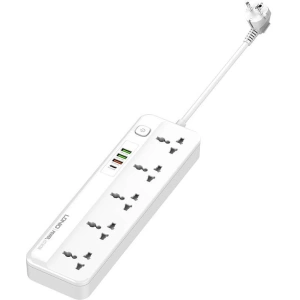 Hurtownia GSM - Steckdosenleiste mit 5 AC-Steckdosen, 3x USB, USB-C, LDNIO SC5415, 2500W (weiß) - LDN97 - {ean13} - Hurt