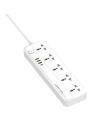 Wholesale Power strip with 5 AC outlets, 3x USB, USB-C, LDNIO SC5415, 2500W (white) - LDN97 - {ean13} - Hurt