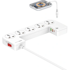 Wholesale LDNIO SN5310W power strip with organizer, 5x AC, 3x USB (white) - LDN104 - {ean13} - Hurt