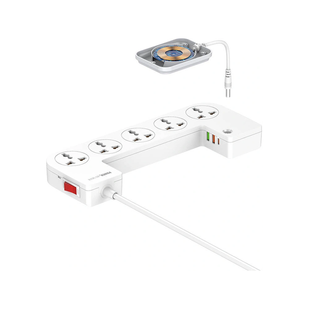 Hurtownia GSM - Stromleiste mit Organizer LDNIO SN5310W, 5x AC, 3x USB (weiß) - LDN104 - {ean13} - Hurt
