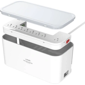 Wholesale LDNIO SN5309W power strip with organizer, 5x AC, 3x USB, 2500W (white) - LDN106 - {ean13} - Hurt