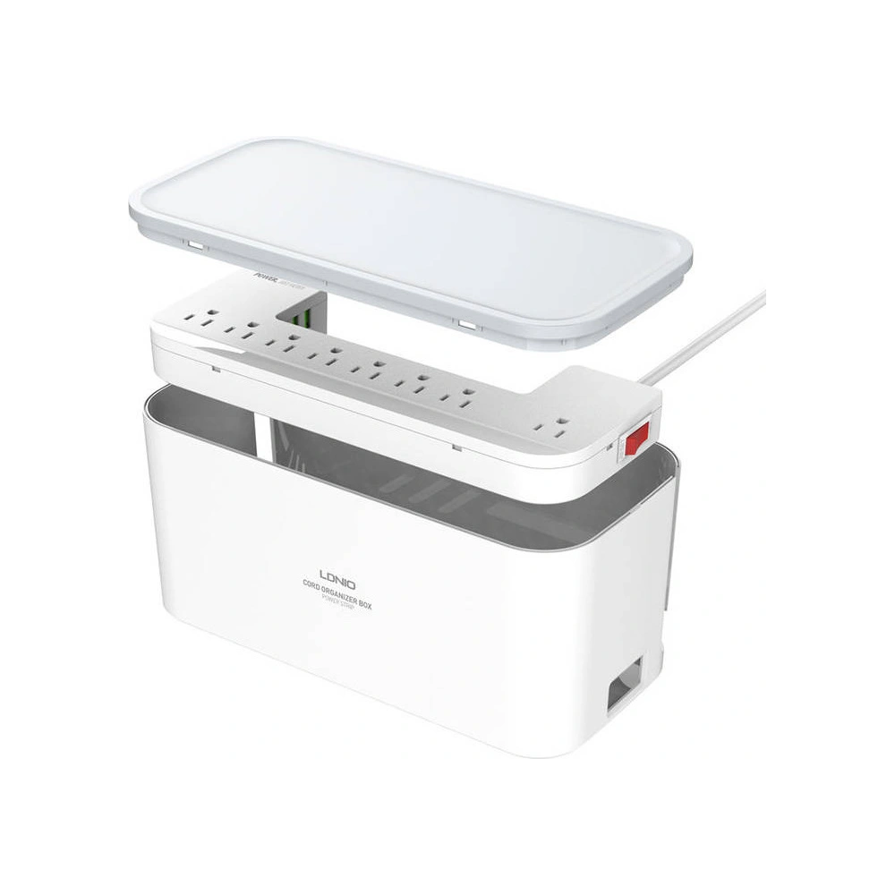 Hurtownia GSM - Stromleiste mit Organizer LDNIO SN5309W, 5x AC, 3x USB, 2500W (weiß) - LDN106 - {ean13} - Hurt