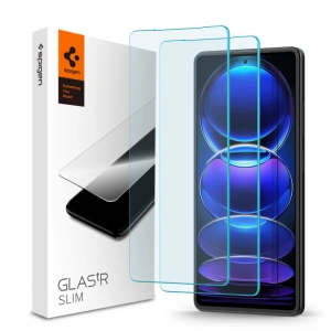 Hurtownia GSM - Gehärtetes Glas Spigen GLAS.tR Slim Xiaomi Redmi Note 12 Pro 5G/12 Pro+ Plus 5G/POCO X5 Pro 5G Klar [2 PACK] - SPN2836 - {ean13} - Hurt