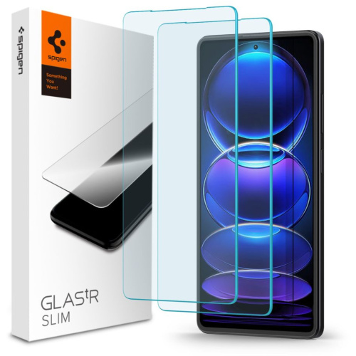 Spigen Distributor - 8809896743921 - SPN2836 - Tempered Glass Spigen GLAS.tR Slim Xiaomi Redmi Note 12 Pro 5G/12 Pro+ Plus 5G/POCO X5 Pro 5G Clear [2 PACK] - B2B homescreen
