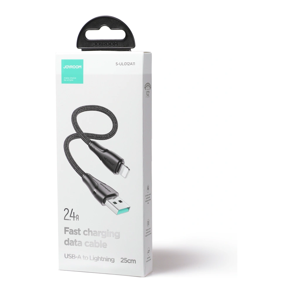 Hurtownia GSM - Cablu Joyroom USB-A/Lightning 2.4A 0,25m negru - JYR706 - {ean13} - Hurt