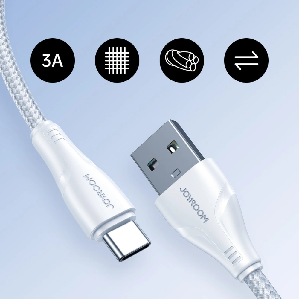 Hurtownia GSM - Cablul Joyroom Surpass Series USB-A/USB-C 3A 0,25m alb - JYR707 - {ean13} - Hurt