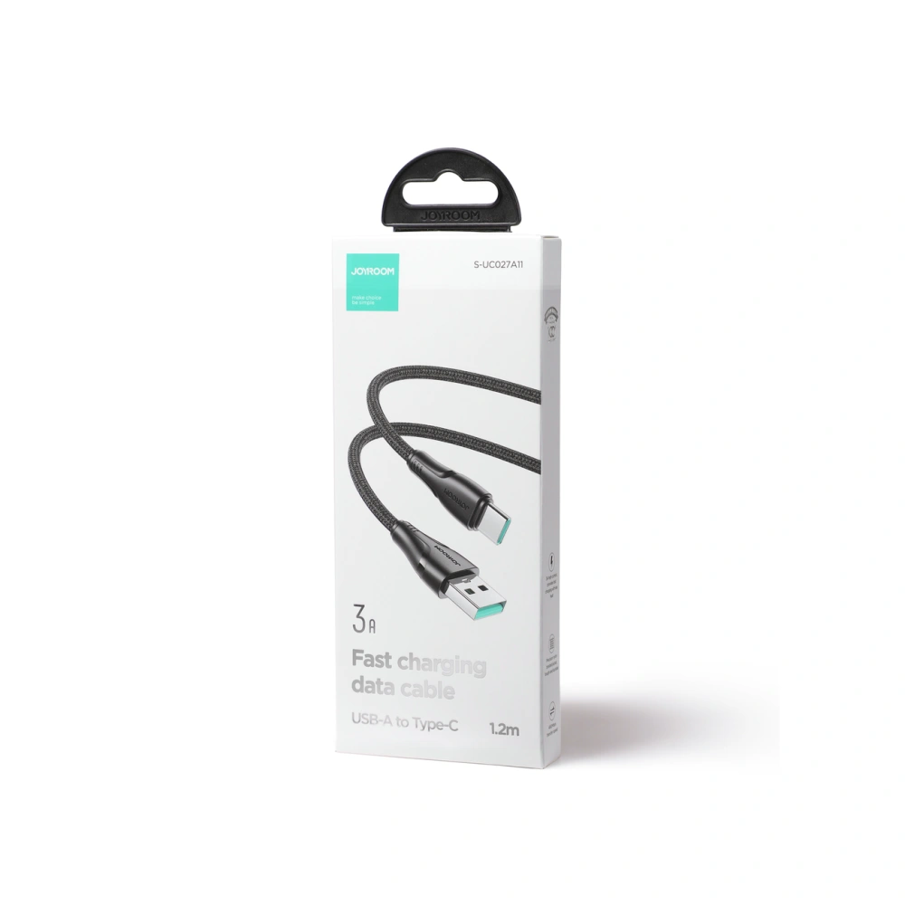 Hurtownia GSM - Kabel Joyroom Surpass Series USB-A/USB-C 3A 0,25m negru - JYR708 - {ean13} - Hurt