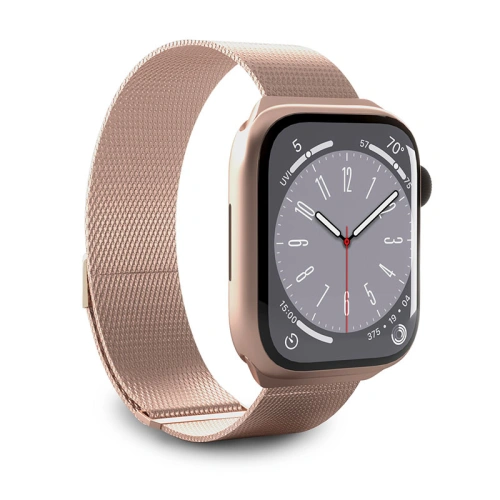 Bransoleta PURO Milanese Magnetic Band Apple Watch 4/5/6/7/SE/8/9 40/41mm (różowe złoto)