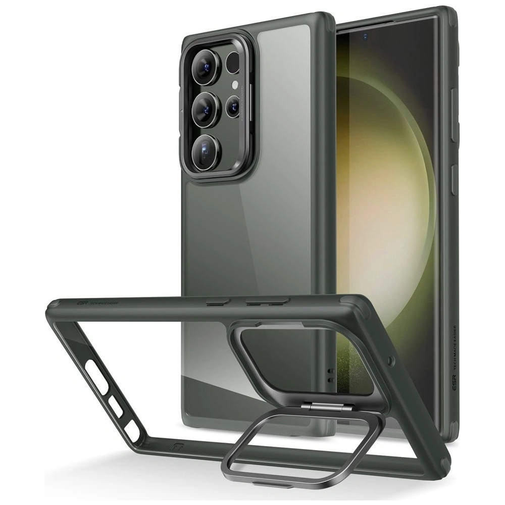 Wholesale ESR Classic Kickstand Samsung Galaxy S23 Ultra Clear/Green - ESR666 - {ean13} - Hurt
