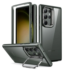 Wholesale ESR Shock Armor Kickstand Samsung Galaxy S23 Ultra Clear/Green - ESR667 - {ean13} - Hurt