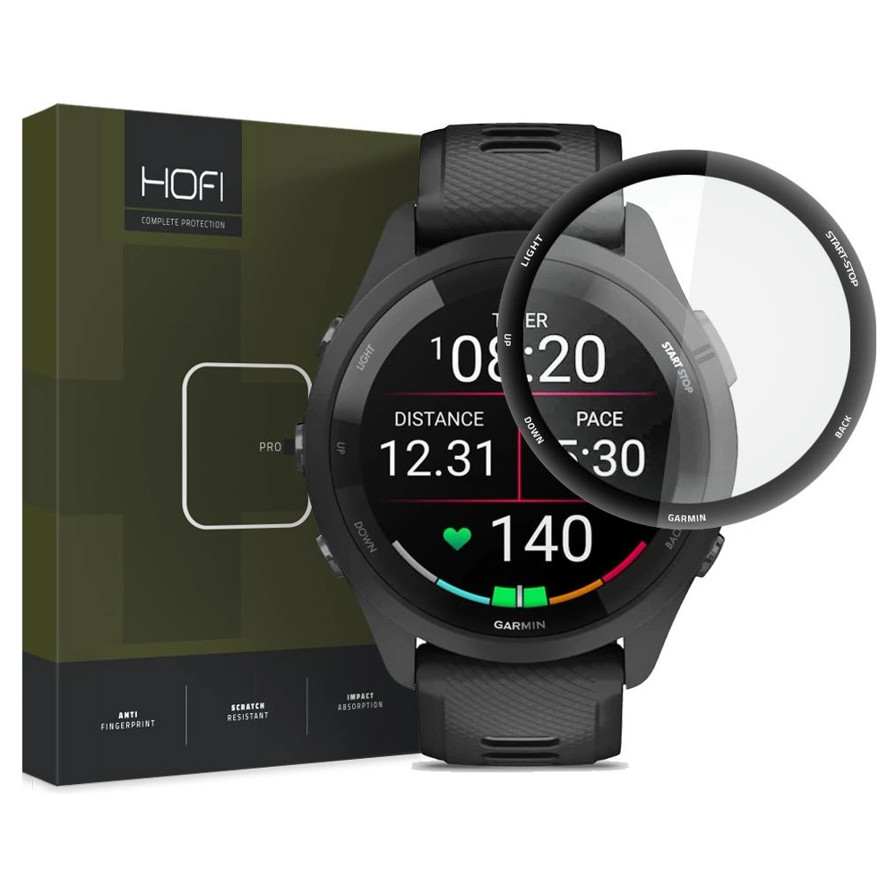 Hybriertes Glas Hofi Hybrid Pro+ Garmin Forerunner 265 Schwarz