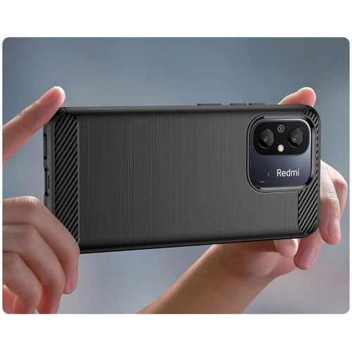 Etui Tech-Protect TPUCarbon Xiaomi Redmi 12c Black