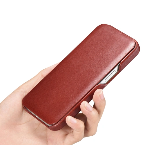 Etui iCarer Curved Edge Vintage Folio Apple iPhone 13 czerwony